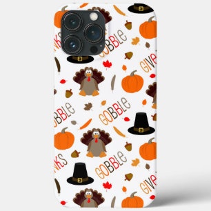 Niedlicher Erntedank Pattern Gobble Danke Case-Mate iPhone Hülle