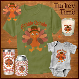 Niedlicher Erntedank Türkei Cartoon - "Globale Glo T-Shirt