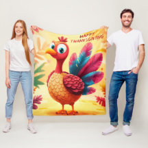 Niedlicher Erntedank Türkei Fleece Blanket