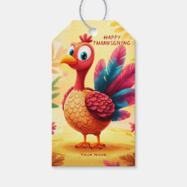 Niedlicher Erntedank Türkei Geschenkmarke Geschenkanhänger