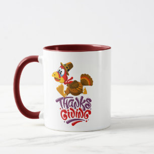 Niedlicher Erntedank Türkei Kaffee Tasse