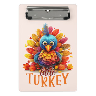 Niedlicher Erntedank Türkei Mini Klemmbrett