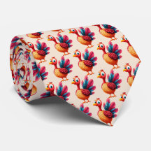 Niedlicher Erntedank Türkei Neck Tie