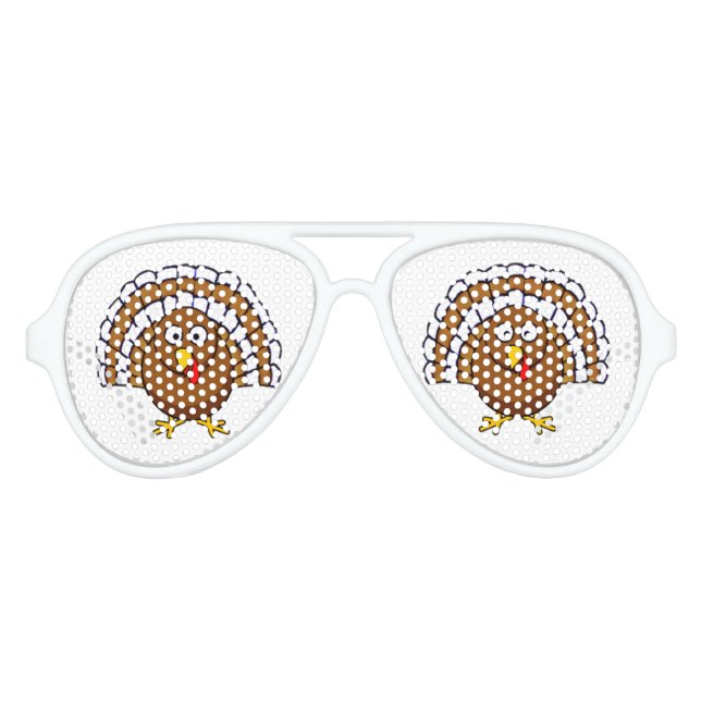 Niedlicher Erntedank Türkei Party Shades Sonnenbrille (Vorderseite)