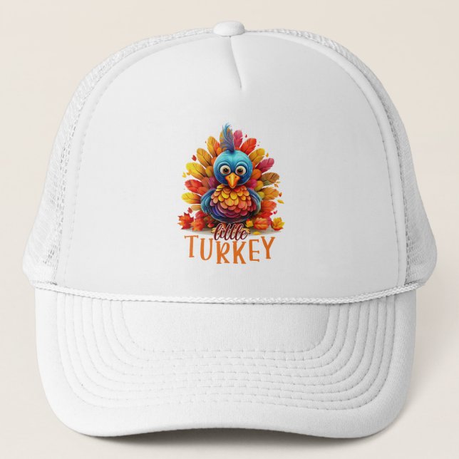 Niedlicher Erntedank Türkei Truckerkappe (Vorderseite)