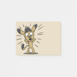 Niedlicher erschrockener Hund Post-it Klebezettel