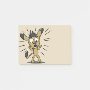 Niedlicher erschrockener Hund Post-it Klebezettel