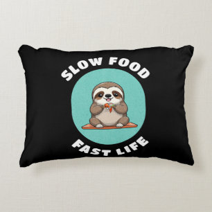 Niedlicher Essen Kawaii Sloth Dekokissen