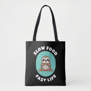 Niedlicher Essen Kawaii Sloth Tasche
