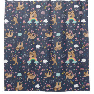 Niedlicher Exotic Christmas Animals Duschvorhang