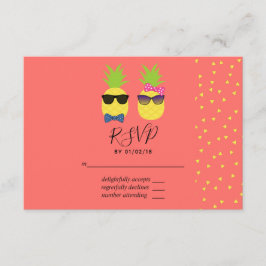 Niedlicher exotischer Sommer Strand Hochzeit UAWG RSVP Karte