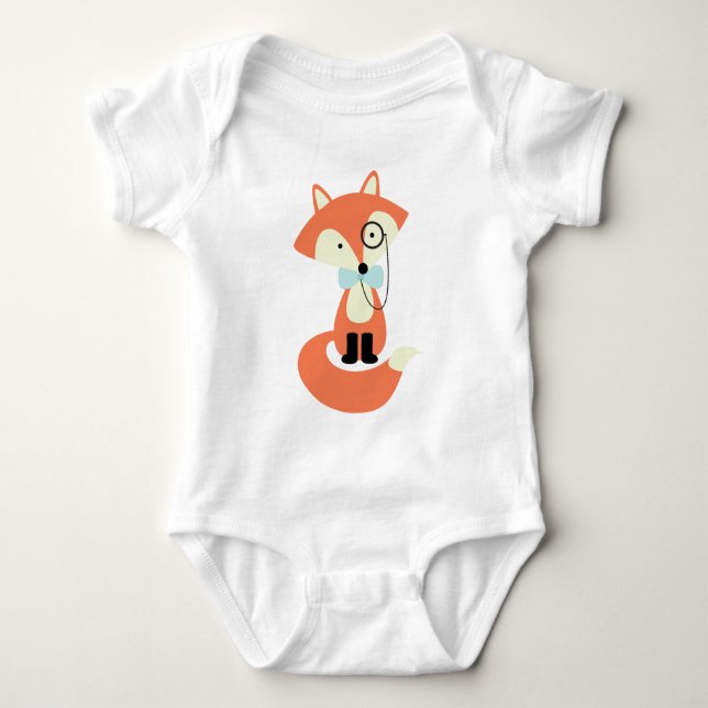 Niedlicher Extravaganter Rotfuchs Baby Strampler (Vorderseite)