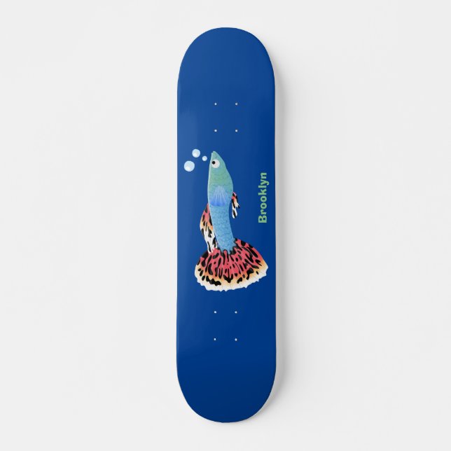 Niedlicher extravaganter tropischer Cartoon Skateboard (Vorne)