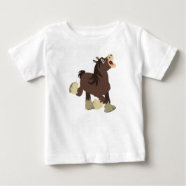 Niedlicher exuberant Cartoon Shire Horse Baby T -  Baby T-shirt