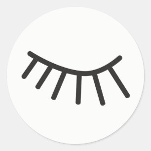 niedlicher Eyelashesaufkleber für das Zapfen Runder Aufkleber