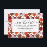 Niedlicher Fall Fox Pumpkin Acorn Ahornholz Leaf W Save The Date<br><div class="desc">Dieses niedliche und coole Muster ist perfekt für Herbst und Herbst. Es gibt einen niedlichen Fuchs mit handgemalten Rot-, Schwarz- und Weißtönen, Braun-, Kastanien- und Bordeaux-Blätter, kleine braune Akkorde und orangefarbene Kürbis auf einem weißen Hintergrund. Seine künstlerische, moderne, bezaubernde, einzigartige und originelle Einrichtung. Stilisieren Sie mit diesem handgemalten Muster, das...</div>