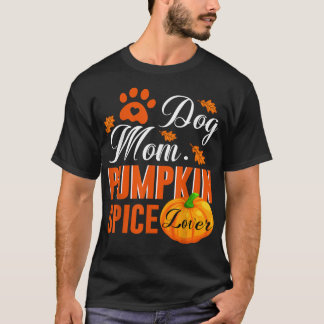 Niedlicher Fall Frauen Geschenk Hund Mama Pumpkin T-Shirt