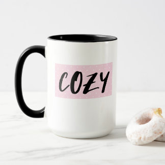 Niedlicher Fall Gemütliche Pink- und Schwarzkaffee Tasse