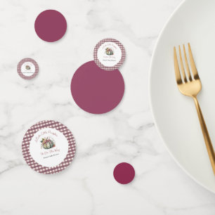 Niedlicher Fall Green & Plum Pumpkin Themed Baby D Konfetti
