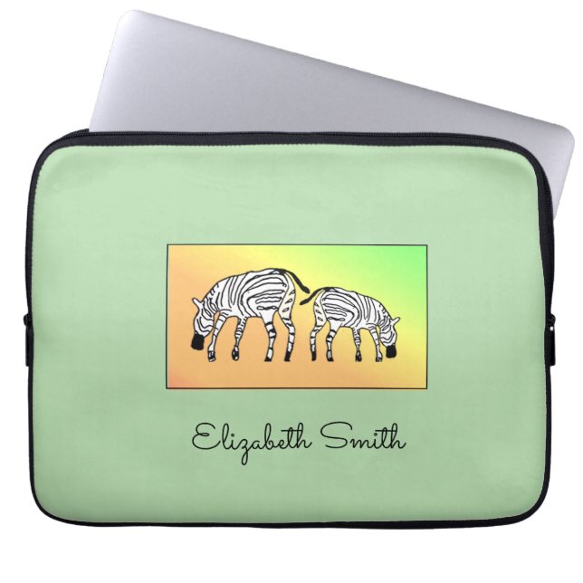 Niedlicher Fall Kenyan Zebras iPhone/iPad Laptopschutzhülle (Vorderseite)