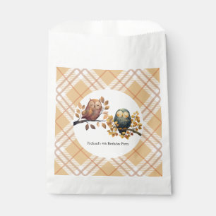 Niedlicher Fall Owl & Eichhörnchen Junge Geburtsta Geschenktütchen