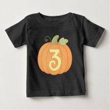 Niedlicher Fall Pumpkin 3. Geburtstag | Halloween-