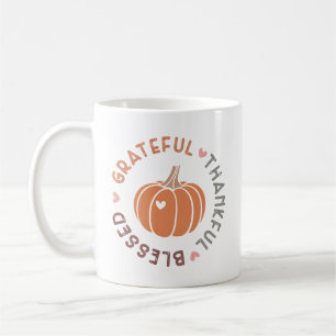 Niedlicher Fall Pumpkin dankbar Dankbares gesegnet Kaffeetasse
