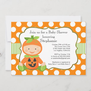 Niedlicher Fall Pumpkin Neutral Baby Dusche Einlad Einladung