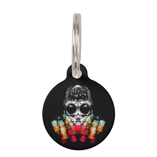 Niedlicher Fall Spider mit Dewdrop Hat Haustiermarke (Vorderseite)