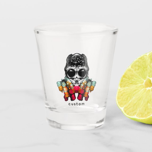 Niedlicher Fall Spider mit Dewdrop Hat Schnapsglas (Vorderseite)