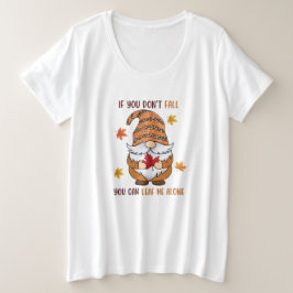 Niedlicher Fall Sweet Fall/Gnome Große Größe T-Shirt