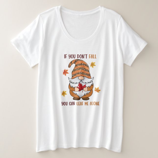 Niedlicher Fall Sweet Fall/Gnome Große Größe T-Shirt (Design vorne)