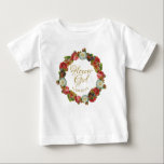 Niedlicher Fall Wreath Flower Girl Gastgeschenk Ho Baby T-shirt<br><div class="desc">Dieser lustige T - Shirt in Kleinkindergröße ist speziell für Ihre Hochzeitsfrau in Blume konzipiert. Das Design ist boho chic mit einem Kranz von Herbstfarben in reichen Herbstfarben wie Korallenrosa, Rot, Orange und Pflaume. Der Text ist ein elegantes goldenes Skript, und es gibt einen Ort, um ihren Namen zu geben....</div>