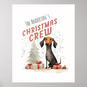 Niedlicher Familienname Weihnachten Crew Poster