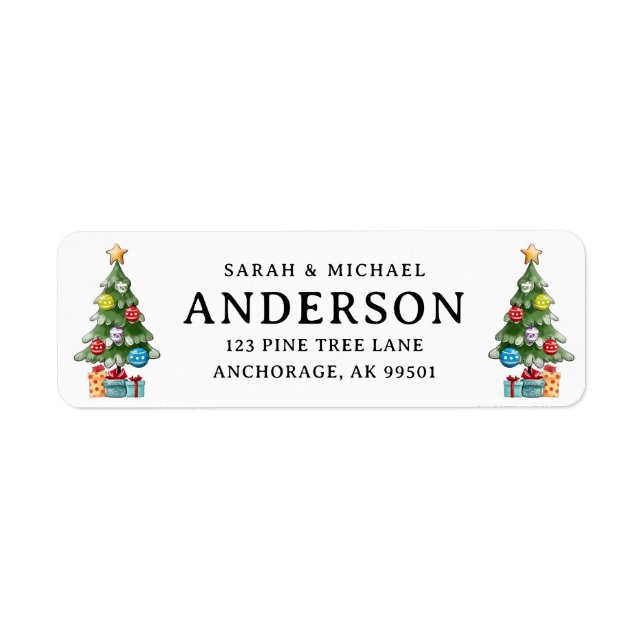 Niedlicher Familienname Weihnachtsbaum (Vorne)