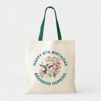 Niedlicher Farbenfroh Hummingbird und Blumenkranz