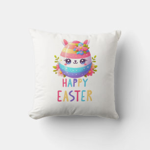 Niedlicher, farbenfroher Osterhasen-Oster-Ei Kissen