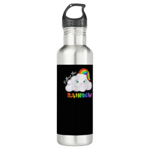 Niedlicher farbenfroher Regenbogen für Stolz - fol Edelstahlflasche
