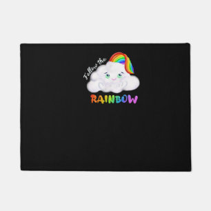 Niedlicher farbenfroher Regenbogen für Stolz - fol Fußmatte