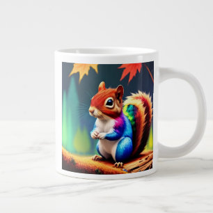 Niedlicher farbenfroher sitzender Eichhörnchen Jumbo-Tasse