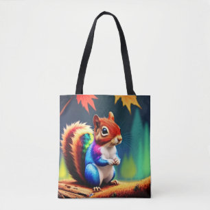 Niedlicher farbenfroher sitzender Eichhörnchen Tasche