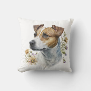 Niedlicher farbenfroher Wasserfarbenfloraler Jack  Kissen