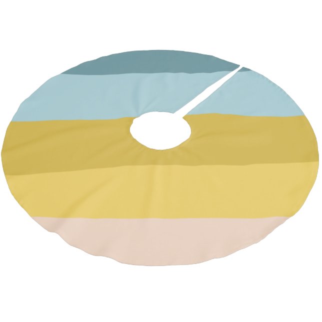 Niedlicher Farbgeblasener Streifen - Farbblock in  Polyester Weihnachtsbaumdecke (Schrägansicht)