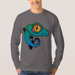 Niedlicher farbiger Cartoon Gecko T-Shirt