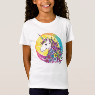 Niedlicher farbiger Einhorn-T - Shirt für Kinder