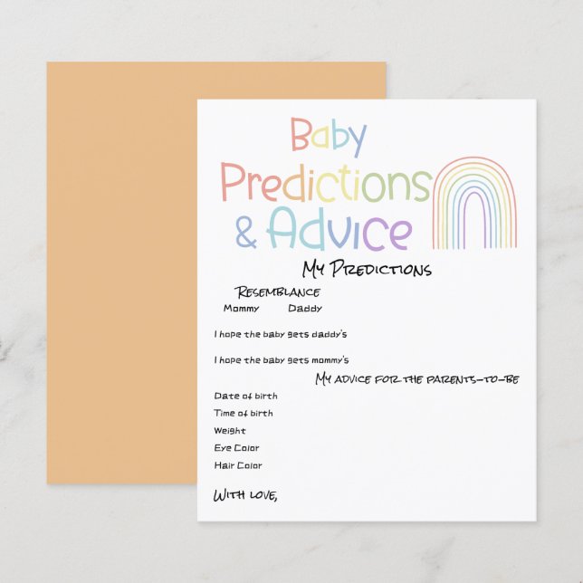 Niedlicher farbiger Rainbow Baby Showroom Flyer (Vorne/Hinten)