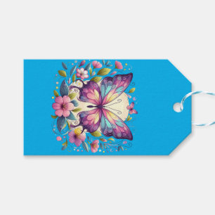 Niedlicher, farbiger Schmetterling Geschenkanhänger