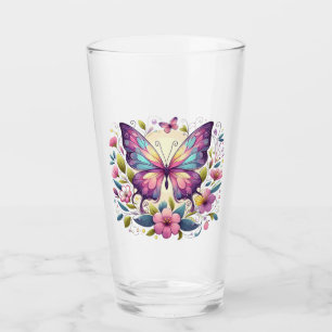 Niedlicher, farbiger Schmetterling Glas