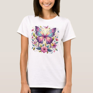 Niedlicher, farbiger Schmetterling T-Shirt