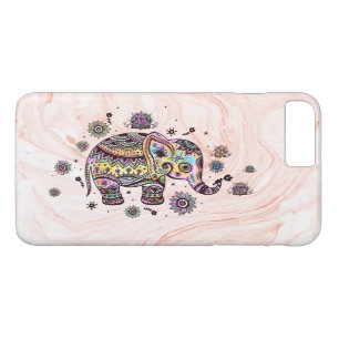 Niedlicher, farbiger Stammeselefant auf Rose-Gold- Case-Mate iPhone Hülle